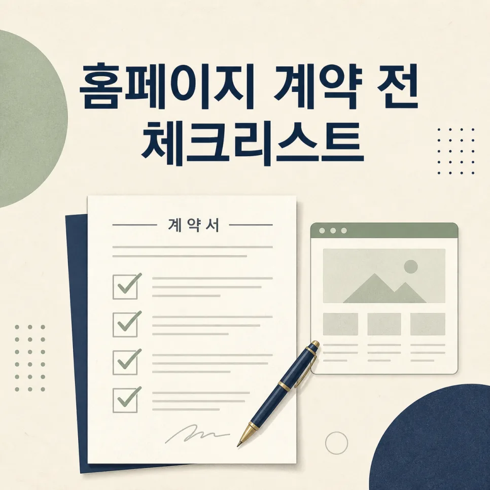 홈페이지 제작 계약 전 꼭 확인할 10가지