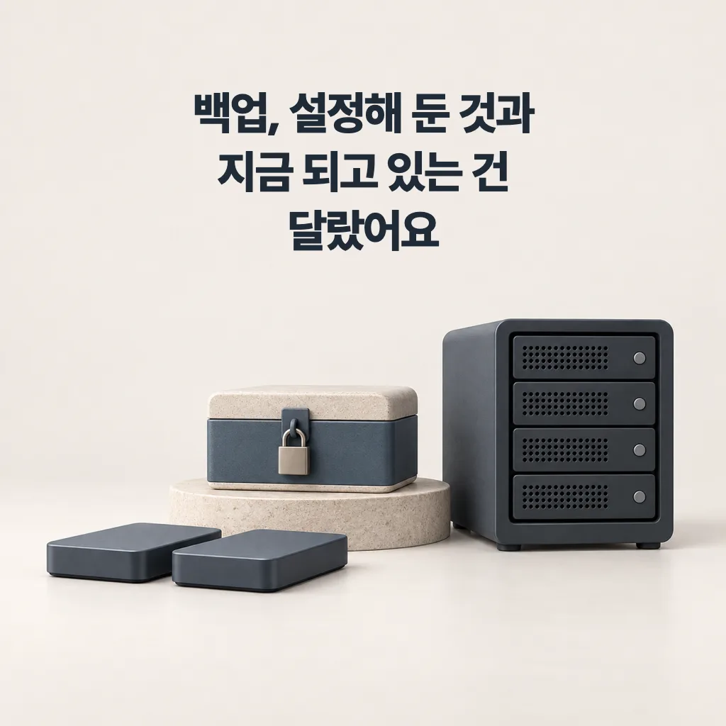 백업, 설정해 둔 것과 지금 되고 있는 건 달랐어요