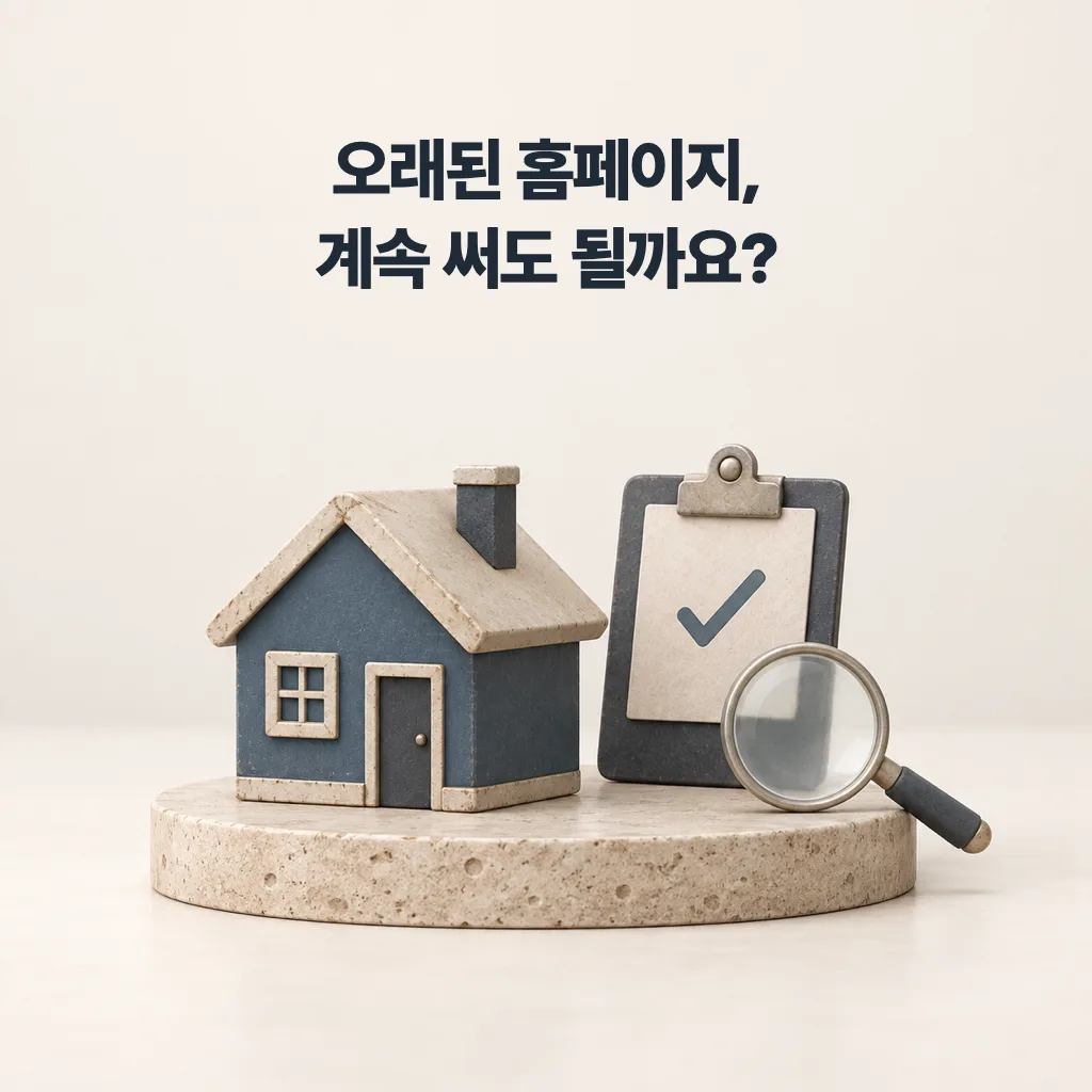 오래된 홈페이지, 리뉴얼 안 하고 계속 써도 될까요?