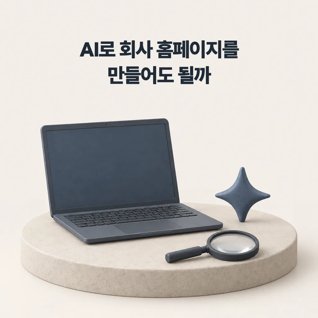 AI로 회사 홈페이지를 만들어도 될까