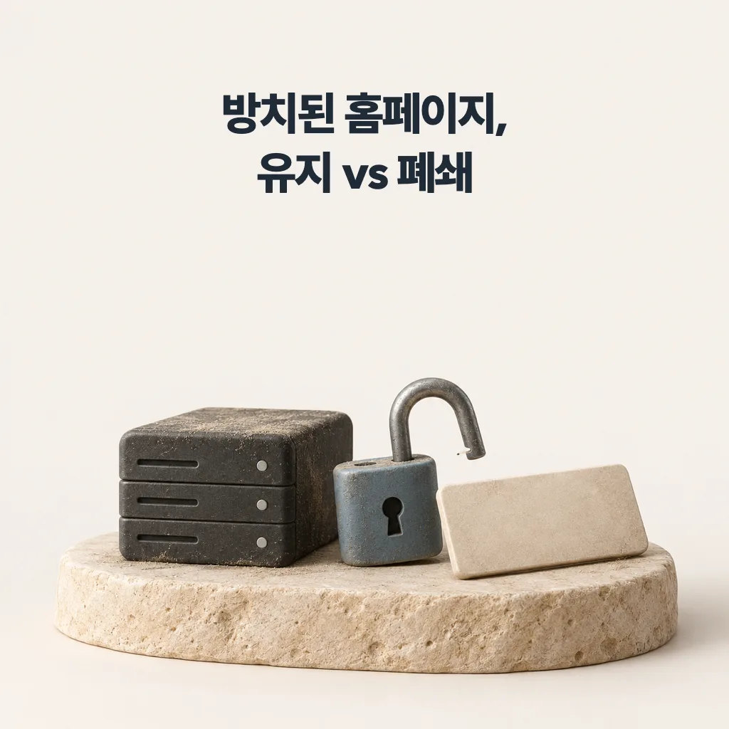 방치된 홈페이지, 유지 vs 폐쇄