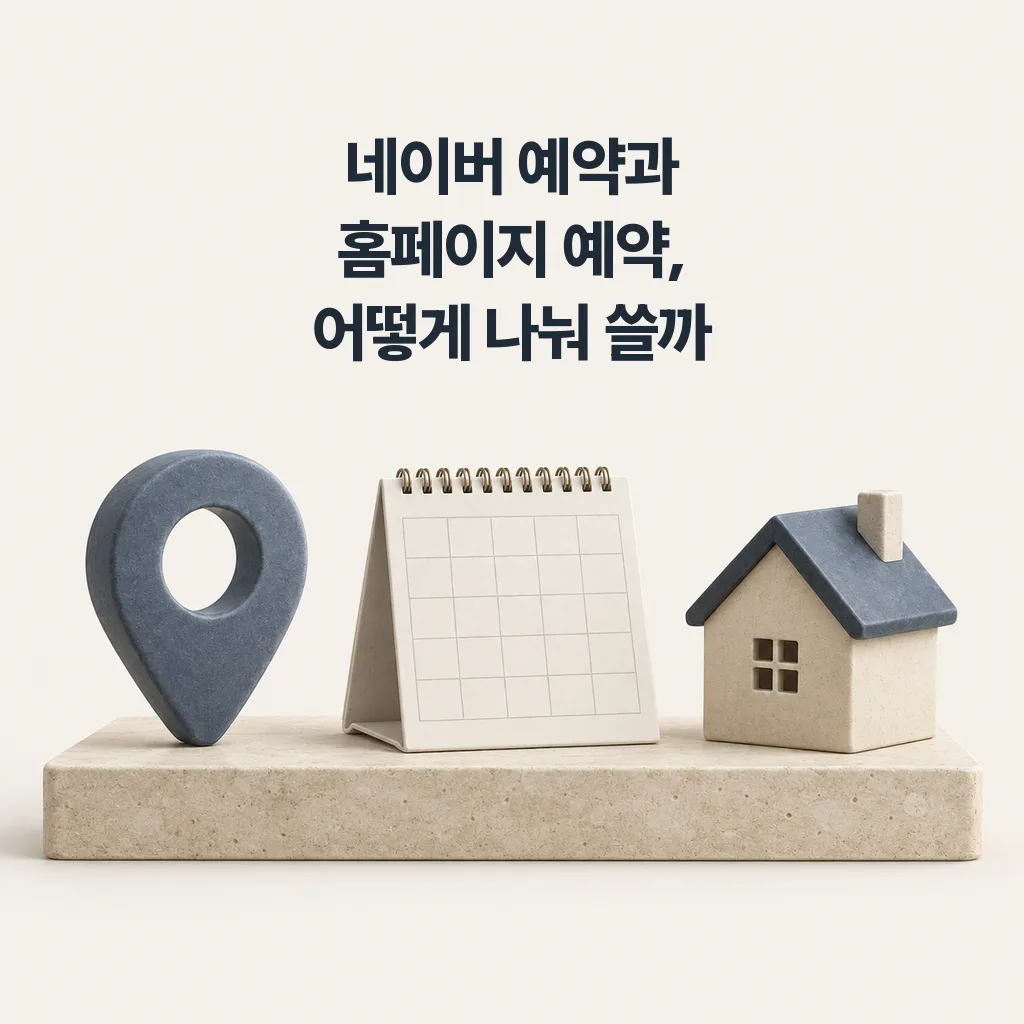 네이버 예약과 홈페이지 예약, 어떻게 나눠 쓸까