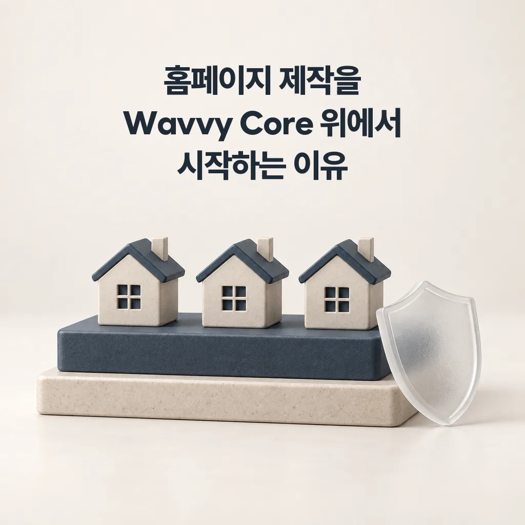홈페이지 제작을 Wavvy Core 위에서 시작하는 이유
