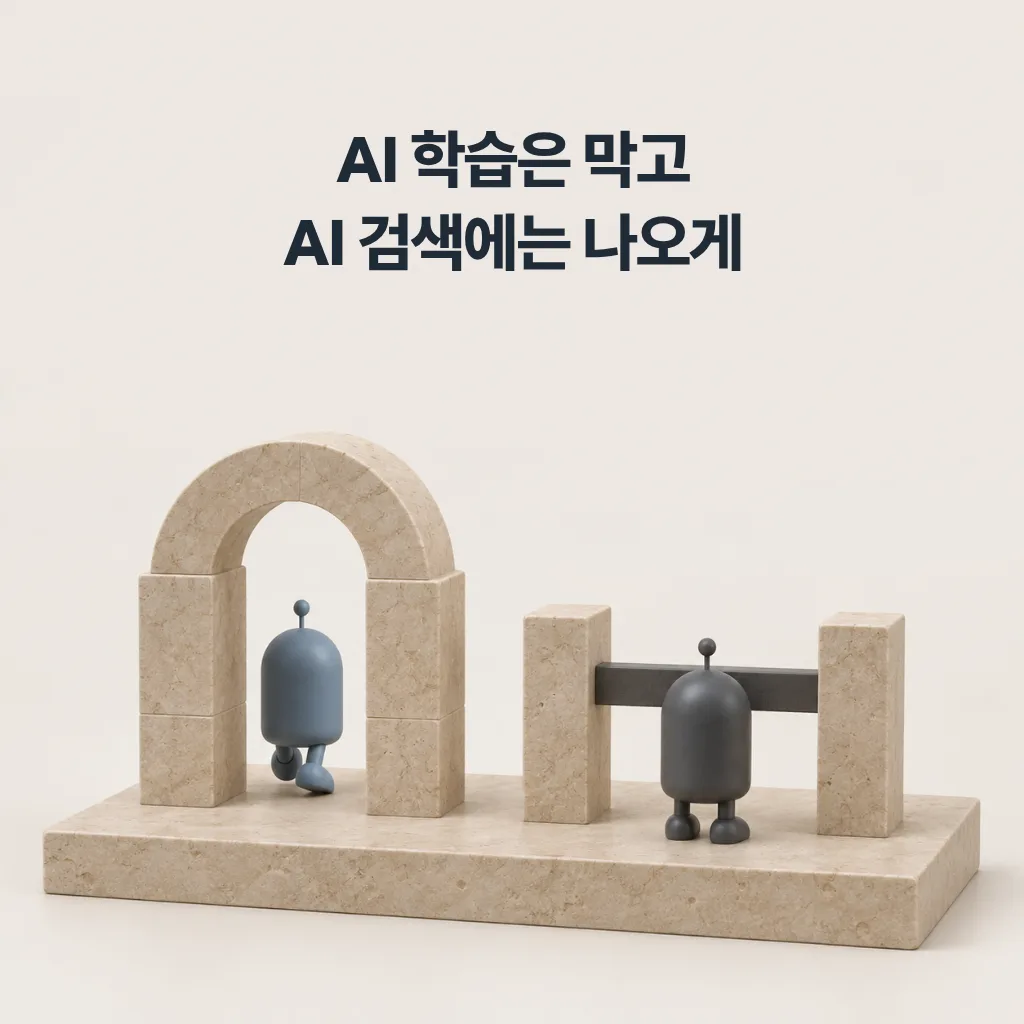 AI 학습은 막고 AI 검색에는 나오게, robots.txt로 나눠 두는 법